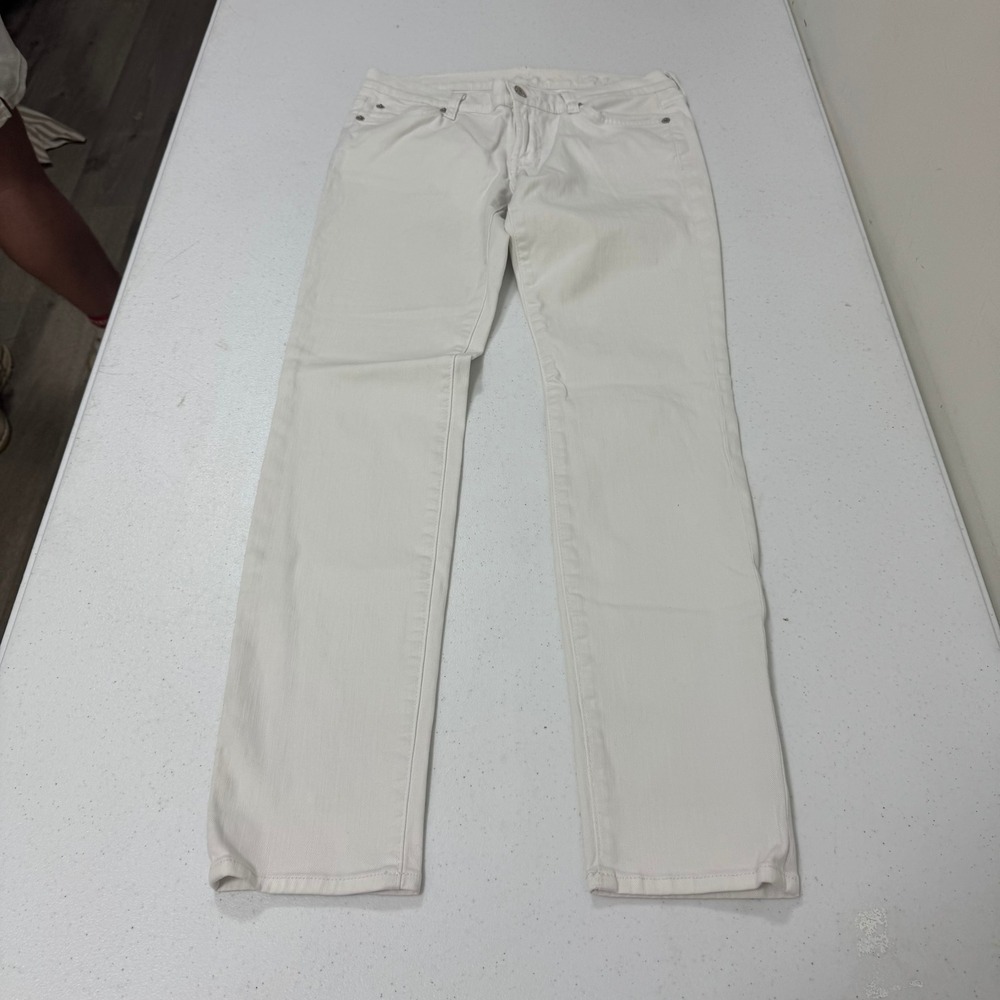 7 For All‎ Mankind Womens White Straight Leg Jeans Size 27 U0041374S-374S USA